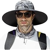 【Oversize XXL&Wide Brim】 Sun Hats for Men, 【UPF50+Waterproof】 Fishing-Hat Boonie Bucket for Hiking Safari Beach Garden