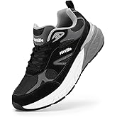 FitVille Wide Walking Shoes for Men Extra Wide Width Sneakers with Arch Support for Flat Feet Heel Pain Relief Plantar Fasciitis - Rebound NEO V1