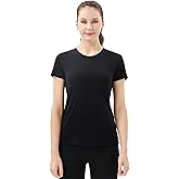 Merino Protect 100% Merino Wool T Shirts Women Crew Neck Tops Short Sleeve Odor Resistance Base Layer Travel Hiking Tee Shirt