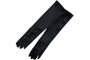 ZaZa Bridal Long Shiny Stretch Satin Dress Gloves For Girl
