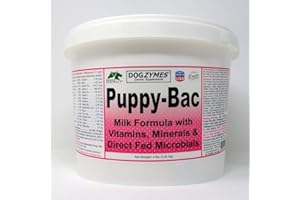 Dogzymes Puppy-Bac Milk Replacer formulated with The Proper ratios of Protein, Fat and nutrients for Growing Puppies (4 Pound)