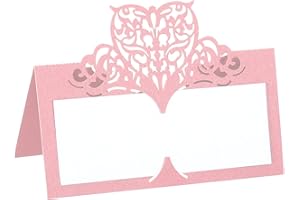 PATIKIL Table Name Place Cards,25Pcs 3.9 x 3.9inch Favor Decor Hollow Butterfly Cut Design Seat Blank Card for Wedding Party 