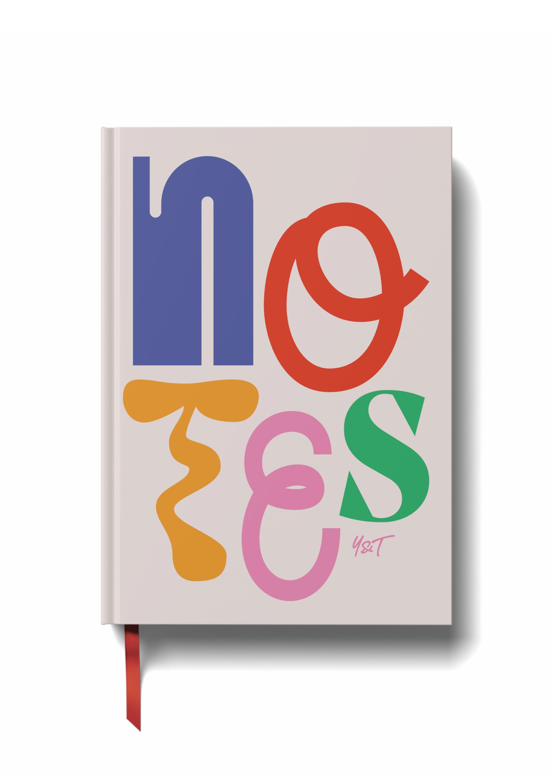 Yop & Tom Lined Notebook (A5) - Notes in Motion - Hardback Journal - Medium Ruled - Rainbow