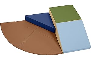 ECR4Kids SoftZone Adventurer's Summit Ramp, Corner Climber, Earthtone, 4-Piece