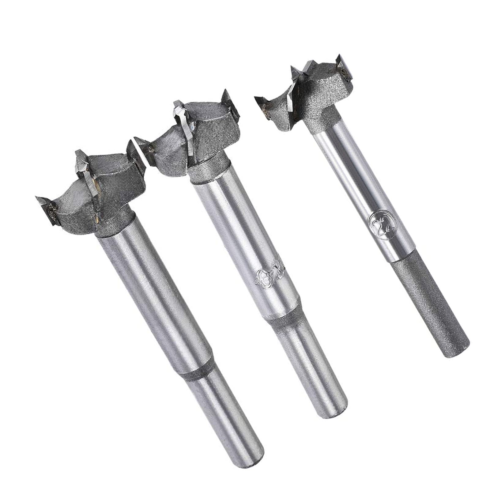 TA-VIGOR Forstner Wood Boring Drill Bits 20mm 21mm 22mm Dia, Hole Saw Carbide Alloy Steel Tip Round Shank Cutting for Hinge Plywood Wood Tool 3in1 Set