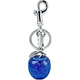 ERTUNA Glitter Cherry Bag Charm with Key Ring and Clip, Cute Cherry Keychain for Women's Purses and Handbags