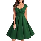 Bbonlinedress Women Short 1950s Retro Vintage Cocktail Party Swing Dresses
