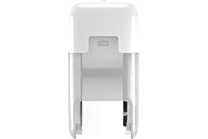 Tork OptiServe 2-Roll Coreless Toilet Paper Dispenser White T7/T5, Vertical Dispenser, Elevation Design, 473520