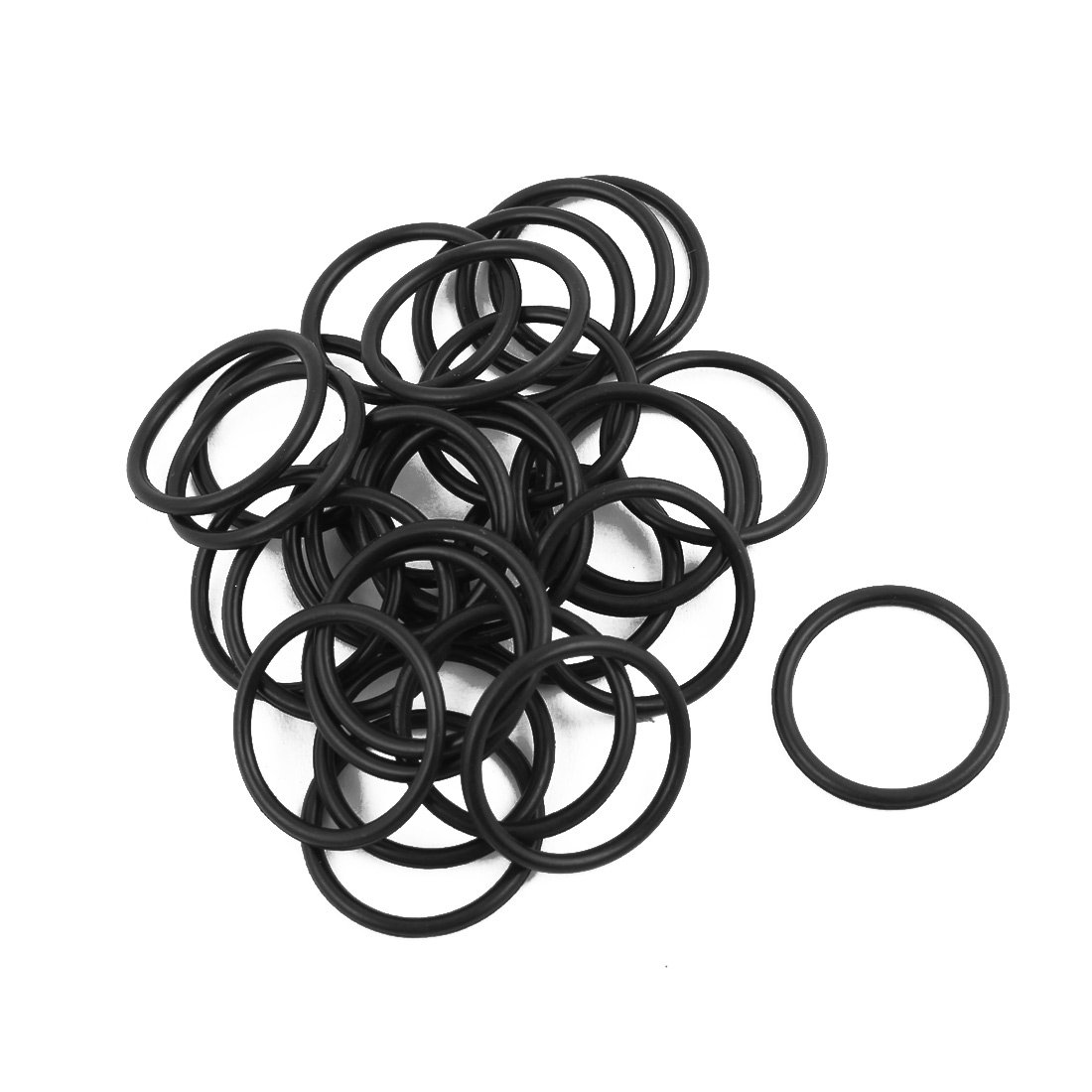 Aexit 30 Pcs Black 18mmx1.8mm Oil Resistant Sealing Ring O-shape NBR Rubber Grommet (9827f519ad89428c0ede20993b8c5229)