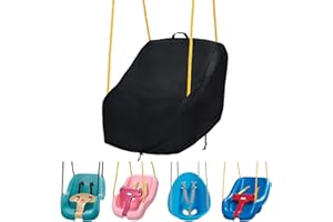 okcool Outdoor Toddler Swing Seat Cover,Outdoor Baby Swing Cover,A Wide Selection of Cute Colors and Patterns,Black