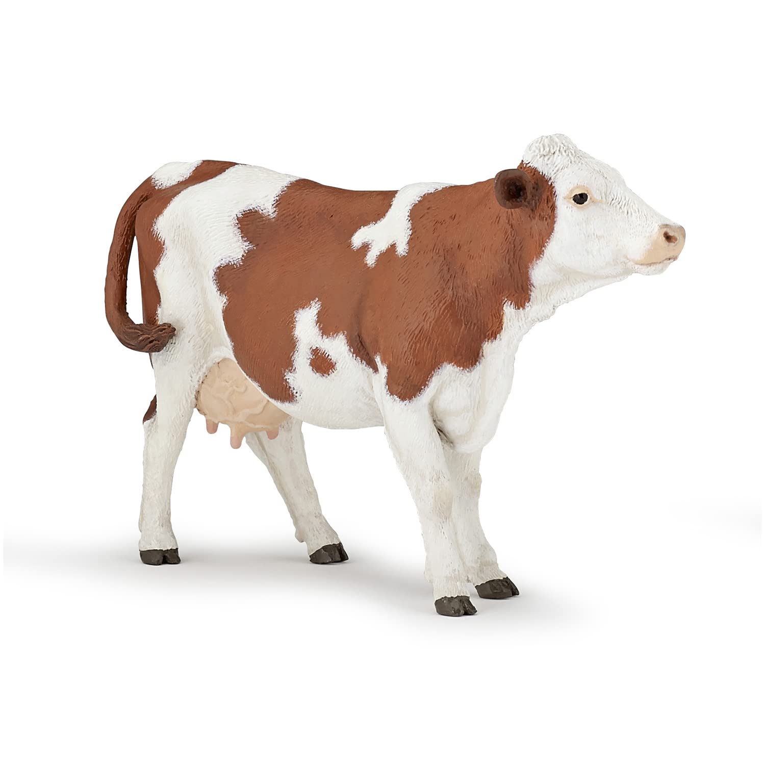 Papo - Realistic Montbéliarde Cow Figure - Ages 3+ - Farm Life Collection - Educational Play Farm Animals - Gift Idea Toy for Girls and Boys