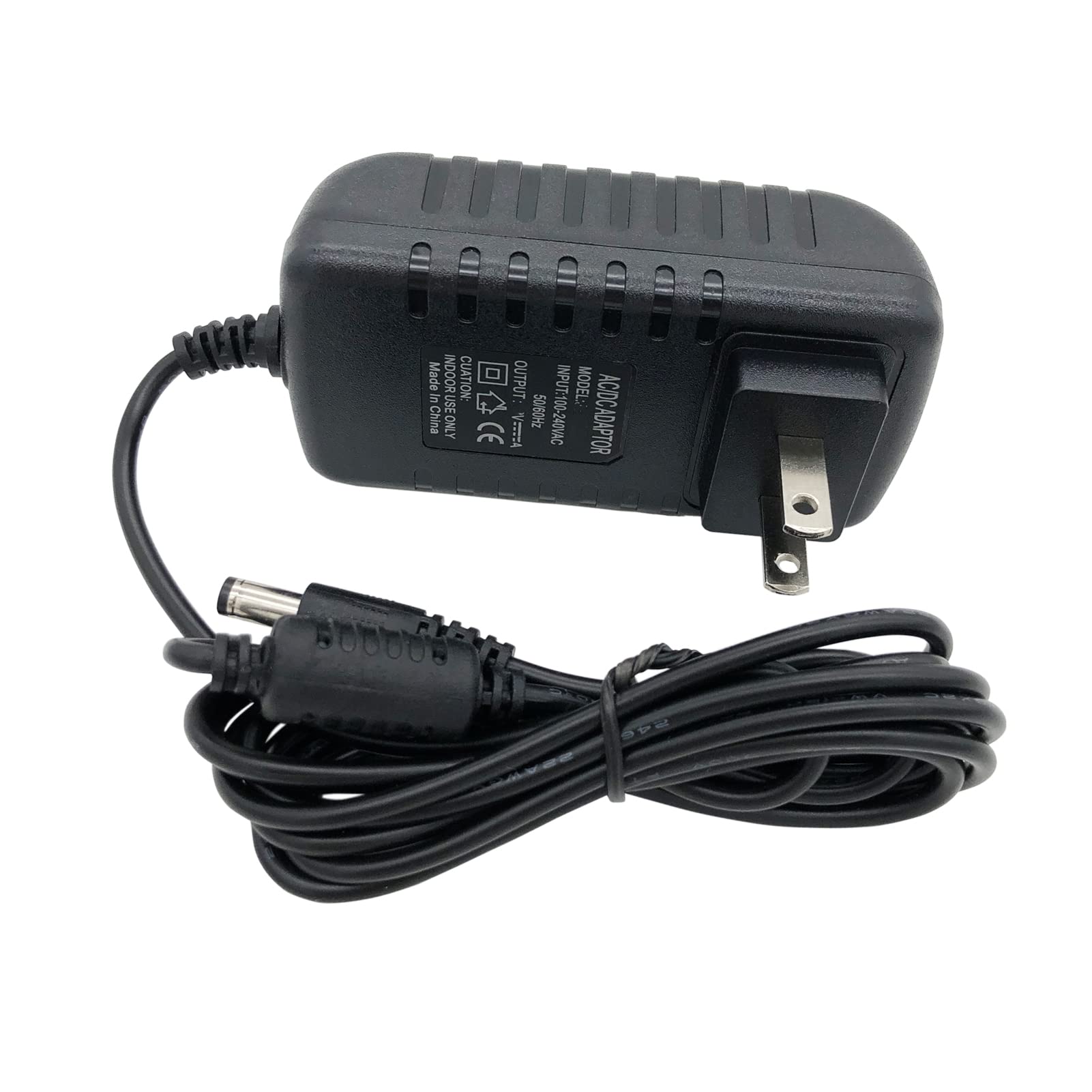 Mamaroo Replacement Power Cord - 12V AC Adapter fit for 4moms Mamaroo RockaRoo Baby Swing, 6.6 ft Charger Cable (Black)