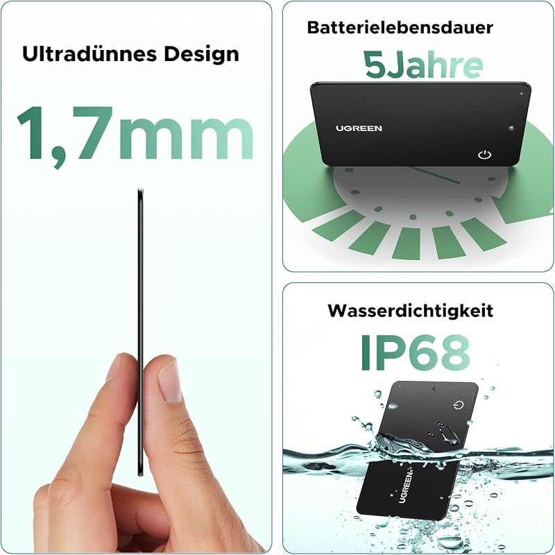 FineTrack Slim G Tracker kompatibel mit Google Find Hub(nur Android)