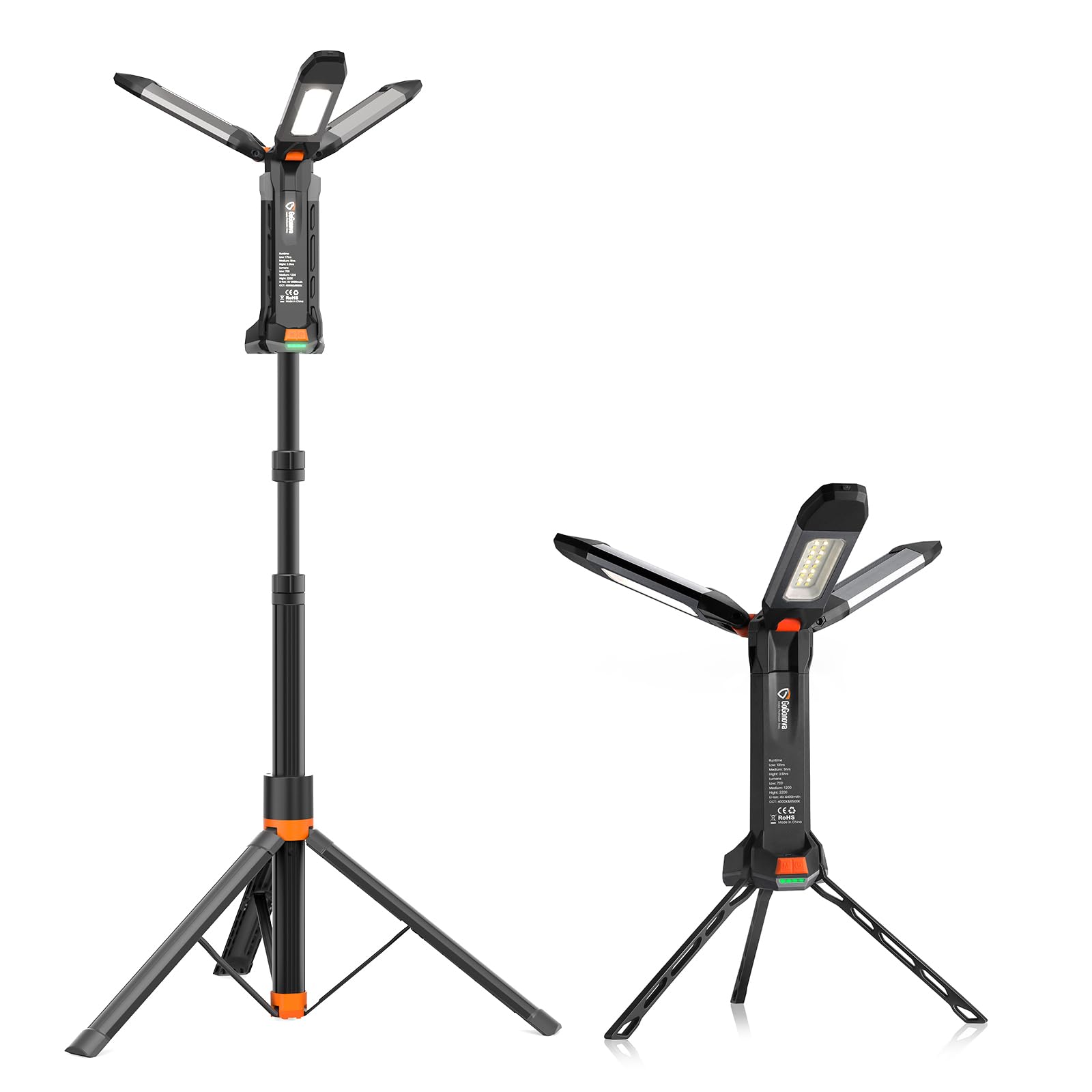2025 Rechargeable Work Light with Stand, 4 in 1 Cordless Camping Light, 700/1200/2200 Lumens, 4000/6500K Dimmable LED Work Lamp with Detachable Tripod(Grey) Image 2025 Rechargeable Work Light with Stand, 4 in 1 Cordless Camping Light, 700/1200/2200 Lumens, 4000/6500K Dimmable LED Work Lamp with Detachable Tripod(Grey) Image