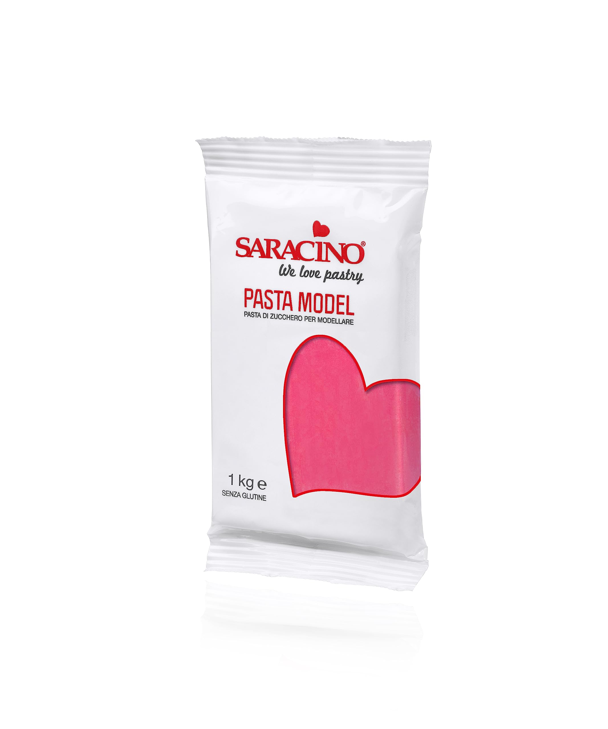 Saracino Sugar Paste Model Fuchsia Modelling Paste 1 kg Gluten Free Made in Italy