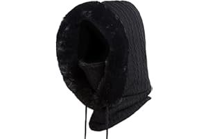 Zsedurt Winter Balaclava Hats for Women S ki Warm Thick Fluff Beanie Adult Neck Face Cover Cap