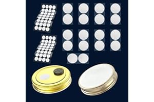 PESSILIN Mushroom Growing Supplies 0.25 μm - 64Pcs 20mm & 18Pcs 84mm Filter Filter Disc Mushroom,Membrane Filter Sticker, Mycology Supplies,Applied Under Wide Mouth Jar Lid for Mushroom Cultivation