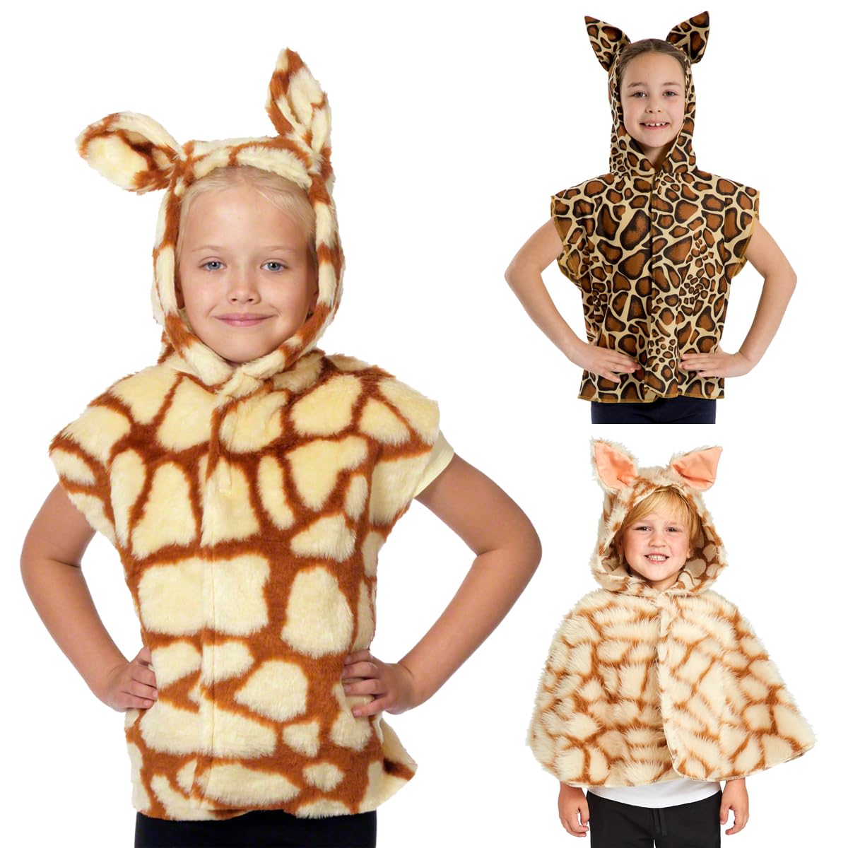 Charlie Crow Suede Giraffe Tabard Costume for kids one size 3-8 Years.
