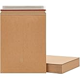 Juvale Cardboard Comic Book Mailers - Peel & Seal Closure - Stay-Flat & Stiff Mailers - Envelopes for Art Prints, Photos & Documents - 9 x 11.5 in, Kraft Brown, 25-Pack, 450 GSM