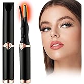 Heated Eyelash Curler, Electric Eyelash Curler for Instant Glam with USB Charging 3 Temperature Modes, 2-in-1 Clip-Type Design Eyelash Styling Tool for Daily Makeup Natural Look for Women (Black)