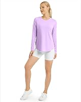 G4Free Women’s UPF 50+ Long Sleeve Activewear Shirt Purple view 2
