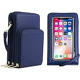 Borivilla Crossbody Cellphone Purse Women Touch Screen Bag RFID Blocking Wallet Handbag Shoulder Strap