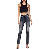 Forever 21 Womens Curvy High-Rise Straight Jeans