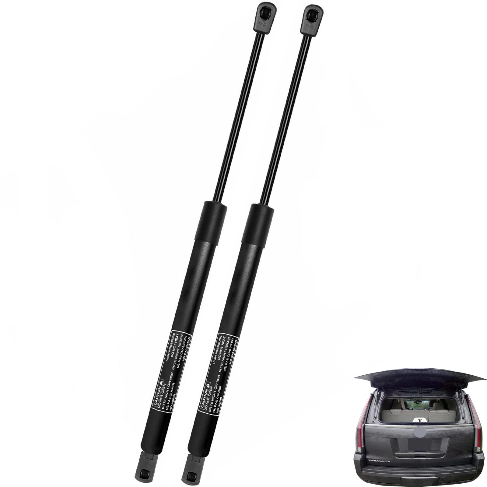 Set of 2 Rear Window Glass Lift Supports Struts