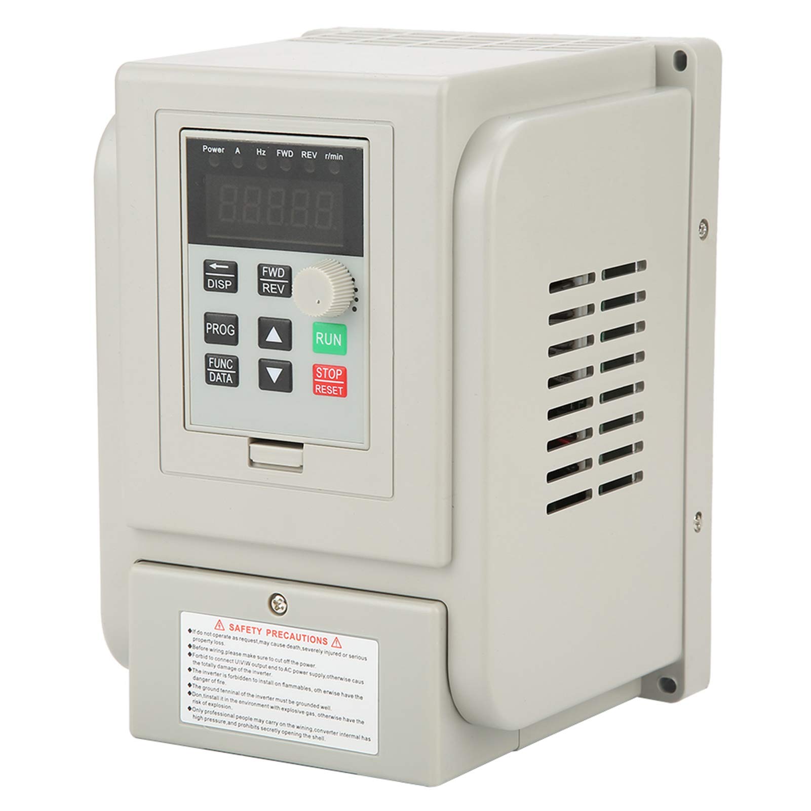 Yanmis Variable Frequency Drive, VFD Variable Frequency Drive 220VAC Speed Controller Inverter for Single-phase 1.5kW AC Motor Control