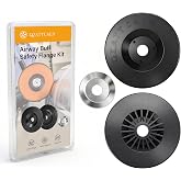 QZATTCAEN 4 Inch Airway Buffing Wheel Flange Kit, 5/8 Inch Arbor Hole, Use with Extension Shaft, Safety Flange for Polishing Buffing Wheels, 1 Pair