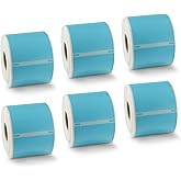 BETCKEY - Compatible DYMO 30256 (2-5/16" x 4") Replacement Shipping Labels - Compatible with Rollo, DYMO Labelwriter 450, 4XL & Zebra Desktop Printers[6 Rolls - 1800 Labels, Light Blue]