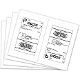 MFLABEL Round Corner Half Sheet Shipping Labels 2-UP Click-n-Ship Mailing Postage Labels (100 Labels