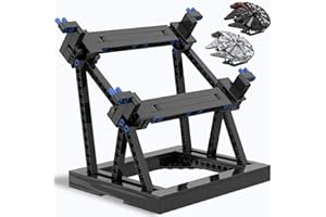 MIAMIACITA Display Stand for Lego Millennium Falcon 75389 75257, Upgraded Bracket for The Dark Falcon 75389, Strong Construction Stand Building Set with Clearer Instructions for Fans, Adults, Kids