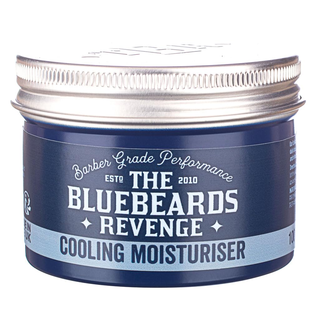The Bluebeards Revenge, Daily Cooling Moisturiser Cream For Men, For Face, Hands And Body, For Dry And Sensitive Skin, 100ml