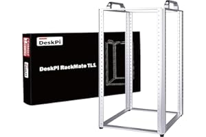 GeeekPi DeskPi RackMate TL1, 10 inch 10U Server Rack for Network, Servers, Audio, and Video Equipment, Open Frame Aluminum Al
