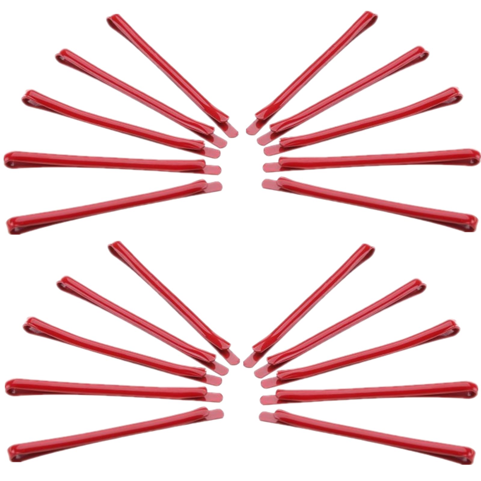 Photo 1 of Bangs Bobby Pins for Hair, 20 Pcs Metal Hair Side Clips Non Slip Cosplay Hair Clips Decorative Hair Barrettes Hair Barrettes, Red