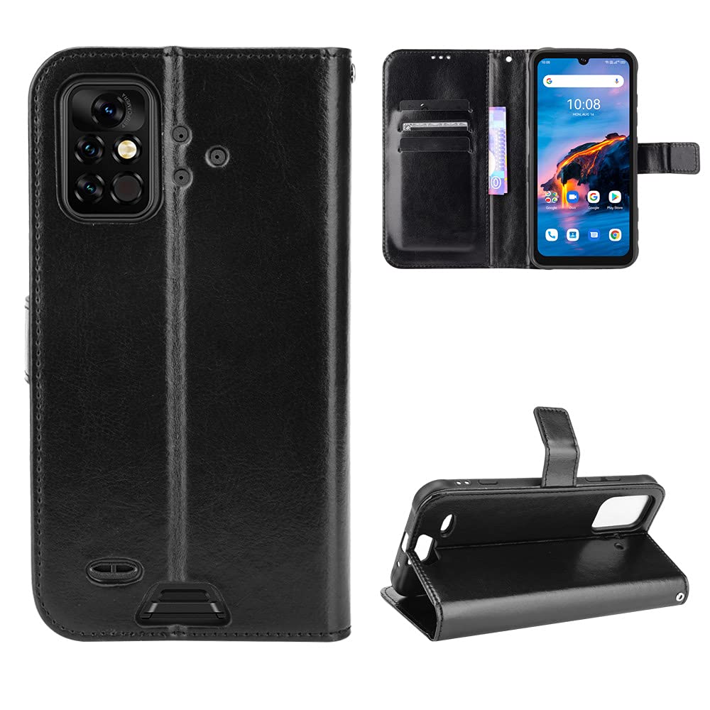 BellaCase Umidigi Bison Pro Case [Wallet Case] [Kickstand] [Card Slots] [Magnetic Flip Cover] Compatible with Umidigi Bison Pro Smartphone(Black)