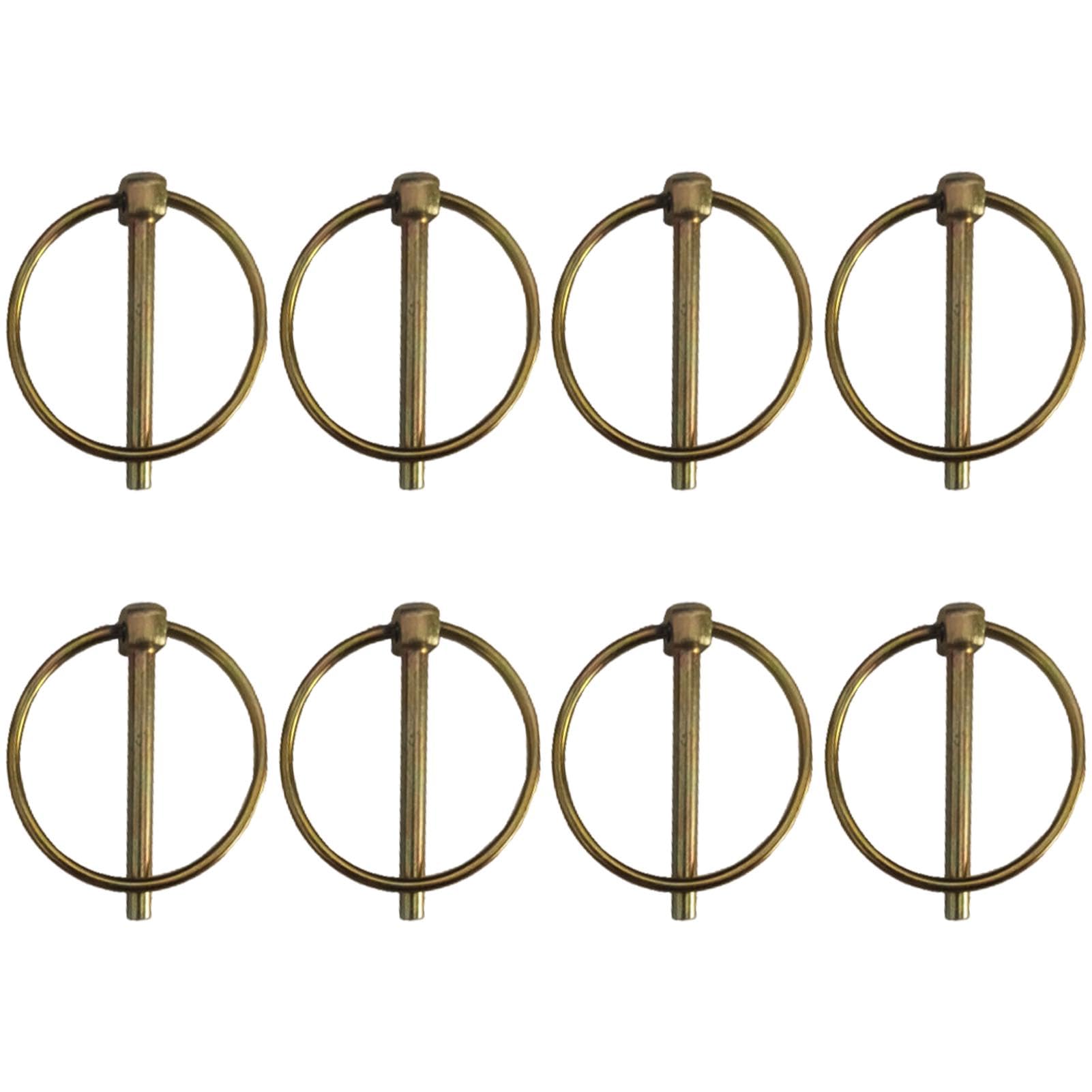 Parthan 8 Pcs Heavy Duty Galvanized Carbon Steel Linch Pins 4.5mm x 40mm for Farm Tractors Trailers Trucks Mowers
