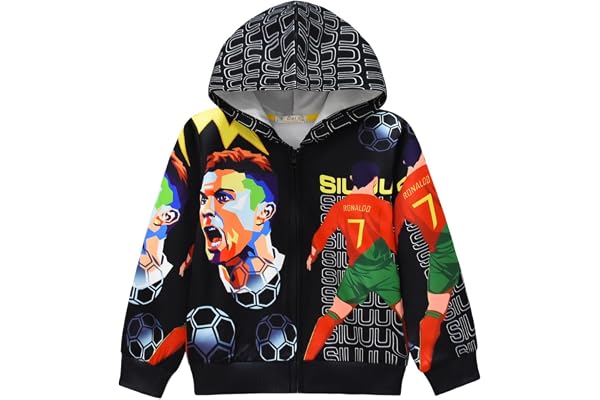 DYWPYCLQ Kids Boys' Hoodie Fashion Sweater Game Cartoon Girls' Jacket Long Sleeve Zipper Coat Casual Wear Clothes 5-13years