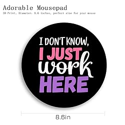 Gctriki Round Mouse Pad 8.6 x 8.6 Inch, Funny