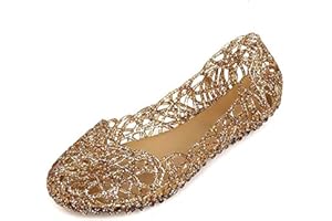 Domucos Womens Sandals Flat Jelly Shoes Slip On Hollow Out Loafers…