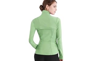 Lock and Love Women's Full Zip-up Yoga Workout Running Track Jacket with Thumb Holes