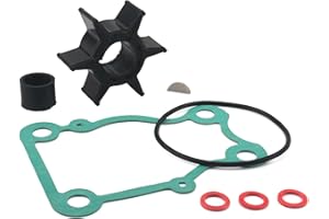 QuickMarine 6H3-44352 Marine Water Pump Impeller Service Kit fits Yamaha 2/4 Stroke 40 50 60 HP Boat Outboard Motor Replacement 6H3-44352-00 697-44352-00 Sierra 18-3069