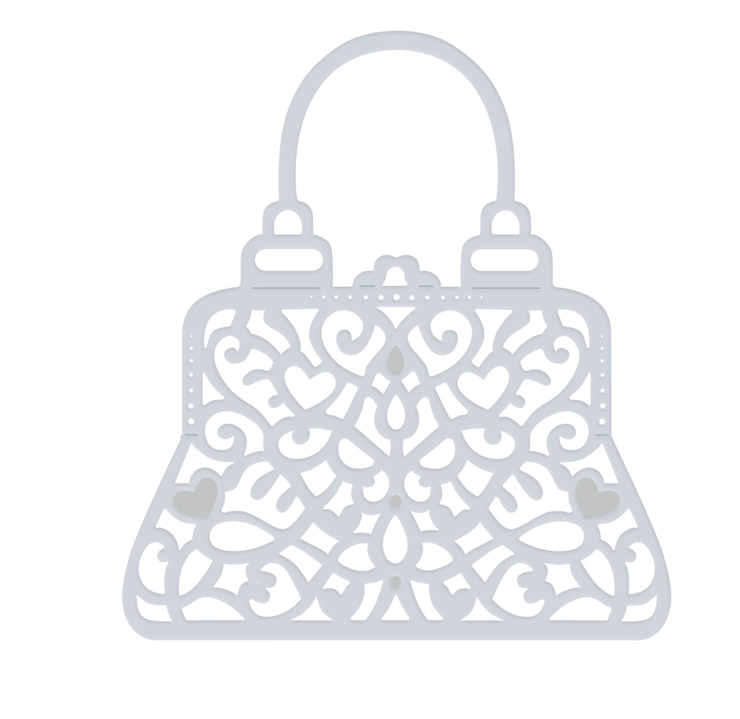 Sweet Dixie Filigree Handbag Die, Grey, Medium