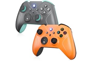 Dinosoo Wireless Controller for Xbox One/Series X|S & PC, Bluetooth, 2 Vibration Motors, TURBO, Macro, 3.5mm Headphone Jack Orange+Gray - Upgrading with a PC before connecting to X-box
