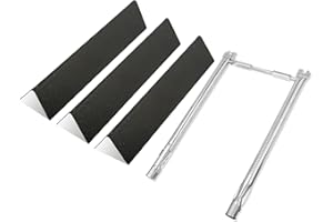 BURLY GRILL Grill Replacement Parts for Weber Spirit, 7635 Flavorizer Bars 15.3 Inch Flavorizer Bars and 69785 Burner for Weber Spirit I & II 200 with Front Control, Spirit E210, E220, S210, S220