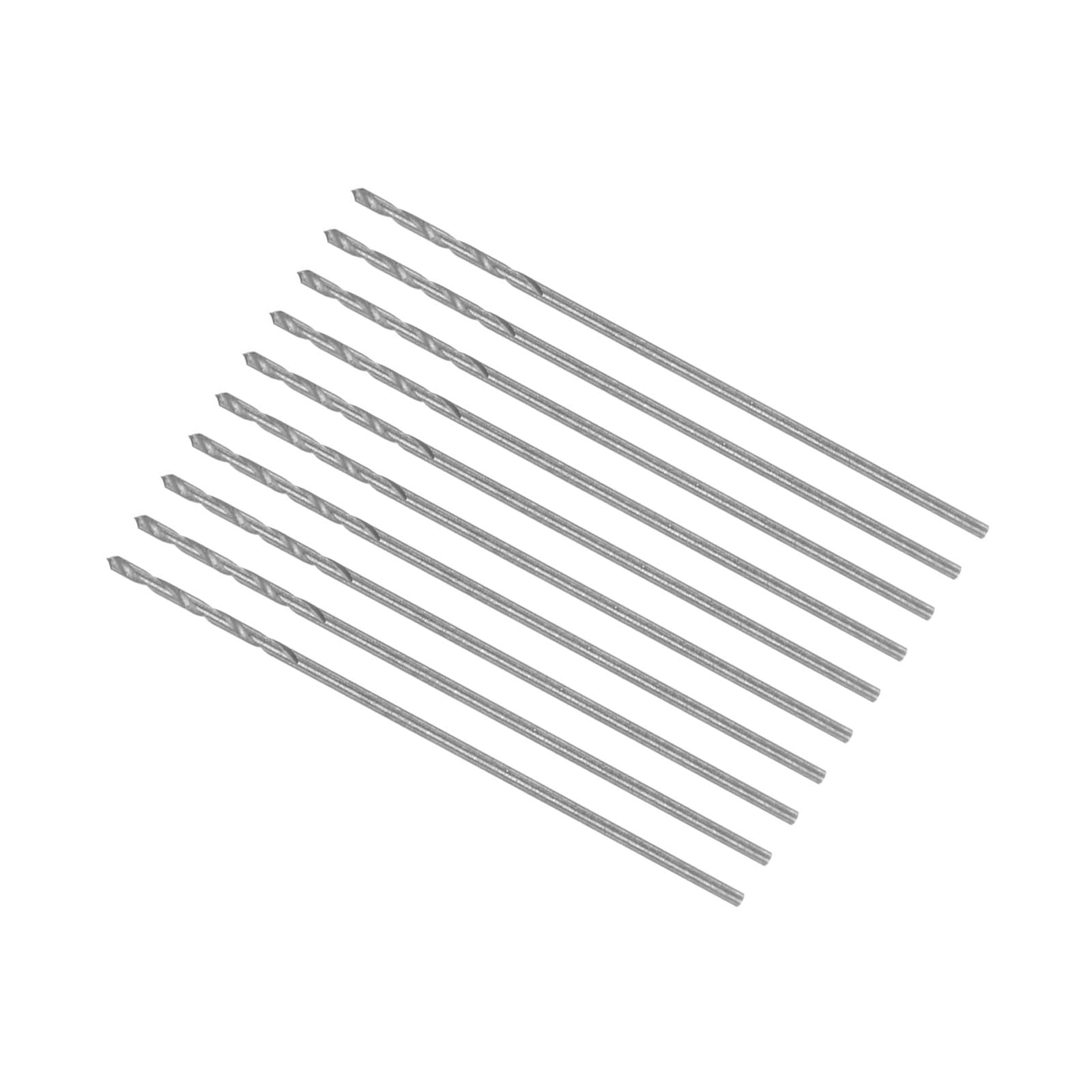CoCud High Speed Steel Twist Drill Bits, 0.65mm Diameter 30mm Length, Straight Twist Jobber Drill Bit - (Applications: for Metal Woodwork Plastic Aluminum), 10Pieces
