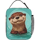 VANZEV Lunch Box for Women Men, Cute Otter Insulated Lunch Box Reusable Portable Lunch Bag Cooler Tote Waterproof Lunch Container for Office Picnic Work Travel Hiking