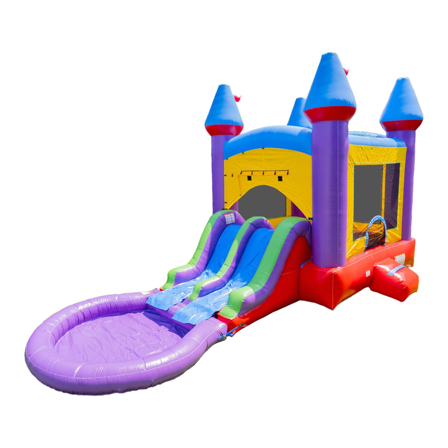 Photo 1 of **ONLY THE POOL**** HeroKiddo Jelly Bean Castle Commercial Grade Lightweight Premium Bounce House Water Slide with Detachable Pool with Blower Kids and Adults Basketball Hoop Wet Dry Combo Inflatable Outdoor Indoor