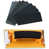 Sandpaper Variety Pack 120 to 3000 Assorted Grits Sand Paper 24 Pack Sandpaper + 1 Hand Sander, 9x3.6 Inch Sanding Sheets for Wood Furniture Finishing Glass Metal Sanding Automotive Polish